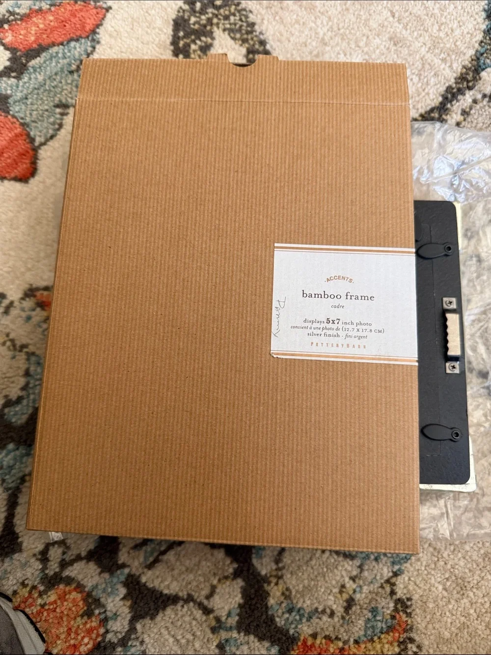 Pottery Barn Silver Bamboo-Style Picture Frame